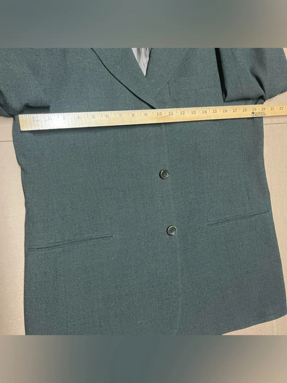 Hugo Boss Blazer Sport Coat Mens 40 R 100% Virgin Wool Dark Green Jacket - Picture 7 of 9